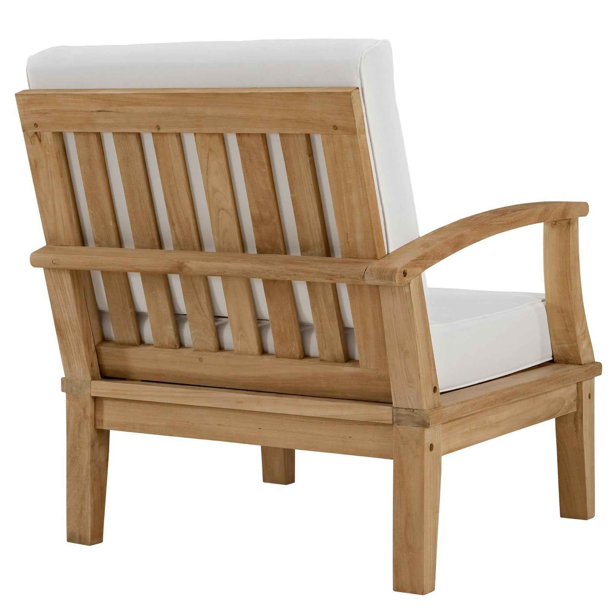 Patio Teak Sectional Set - Patio Elegance Marina 8-Piece Outdoor Teak Sectional Set by Modway
