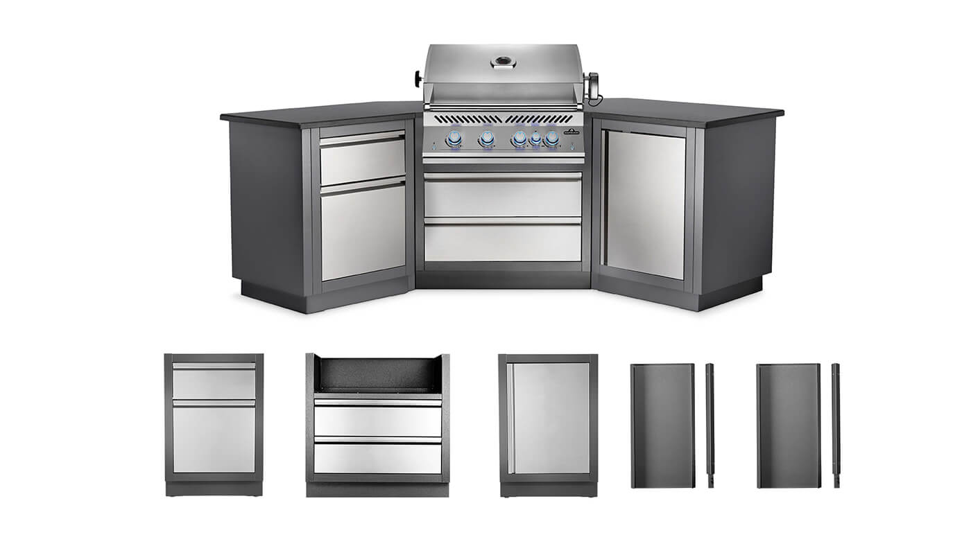 Patio Outdoor Kitchen Grill - Patio Elegance OASIS™ 200 with Built-in 700 Series 32" Gas Grill