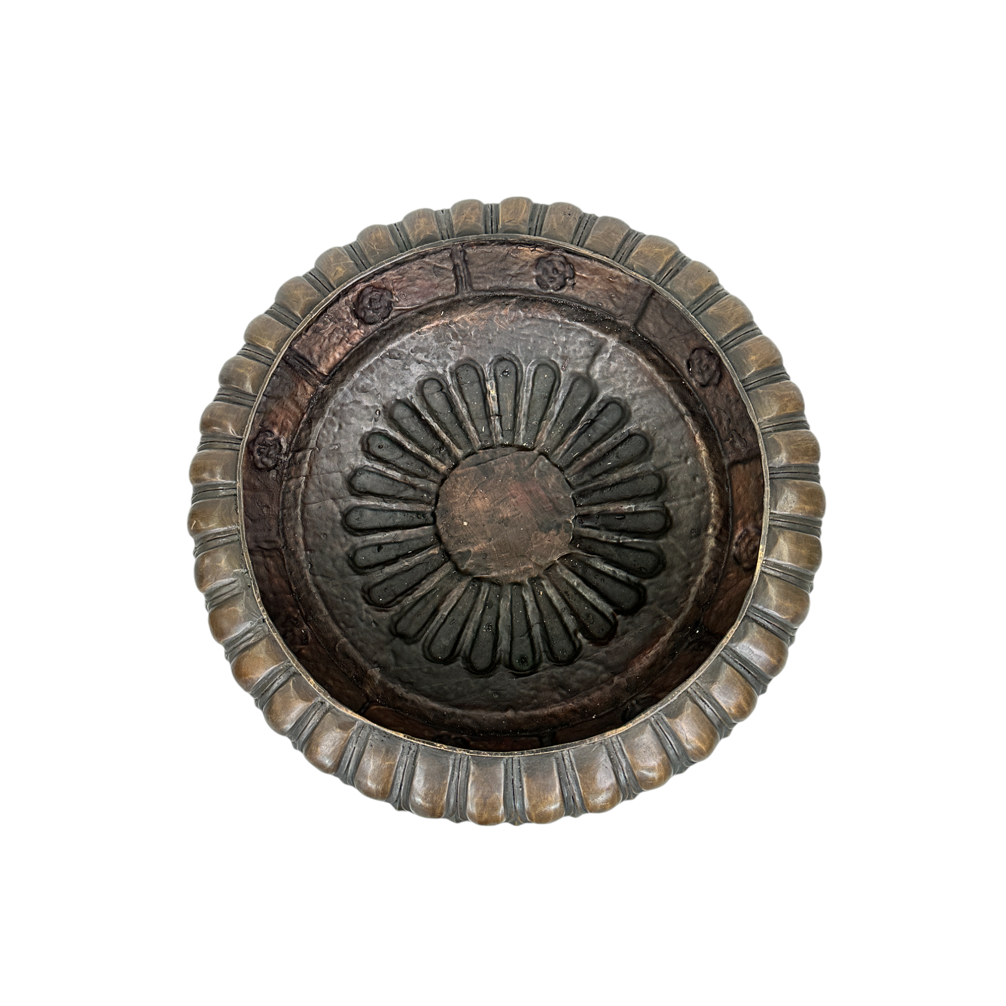 Bronze Birdbath Bowl on Pedestal