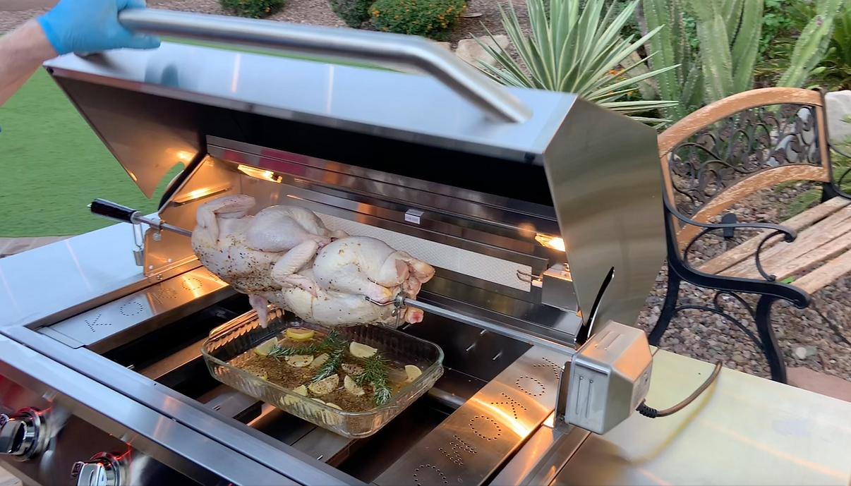 KoKoMo 32” Built-In Gas Grill with 4 Burners, Laser-Cut Grates & Back Burner