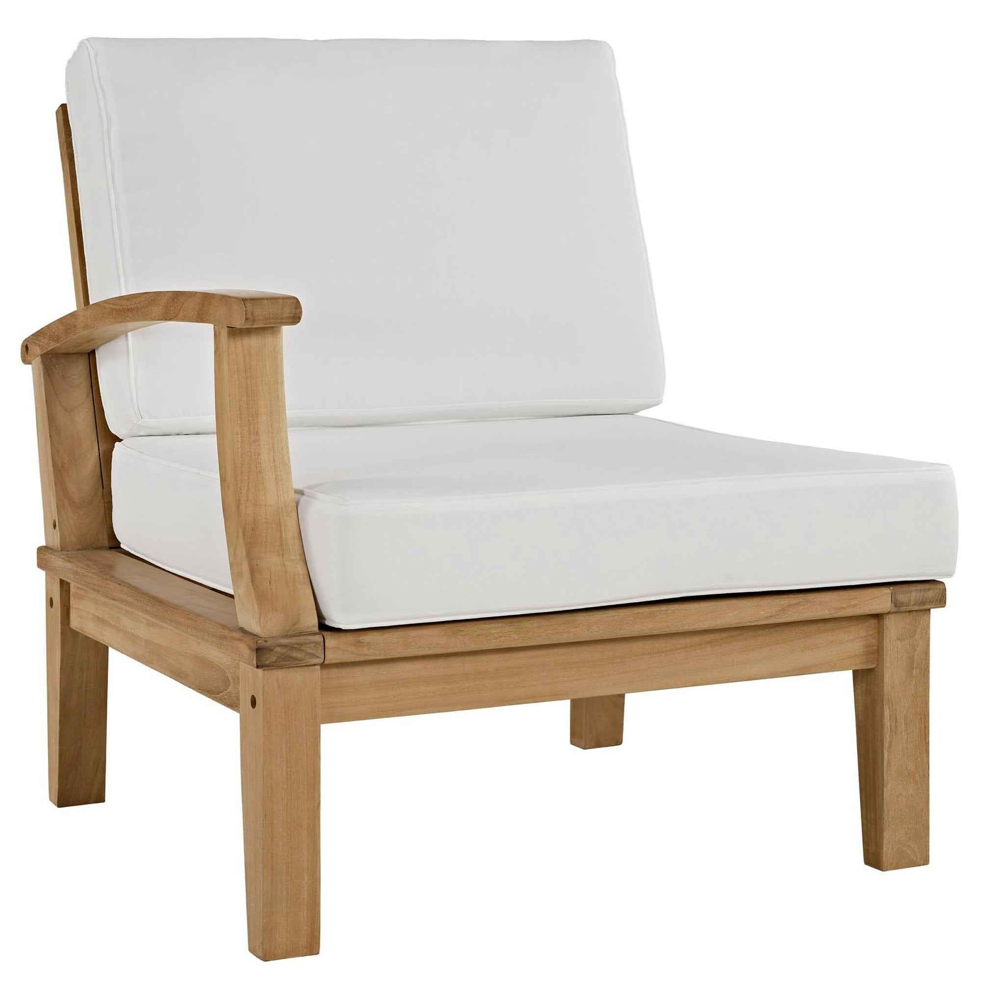 Patio Elegance Marina Teak Outdoor Seating Set - 10-Piece Modway Collection
