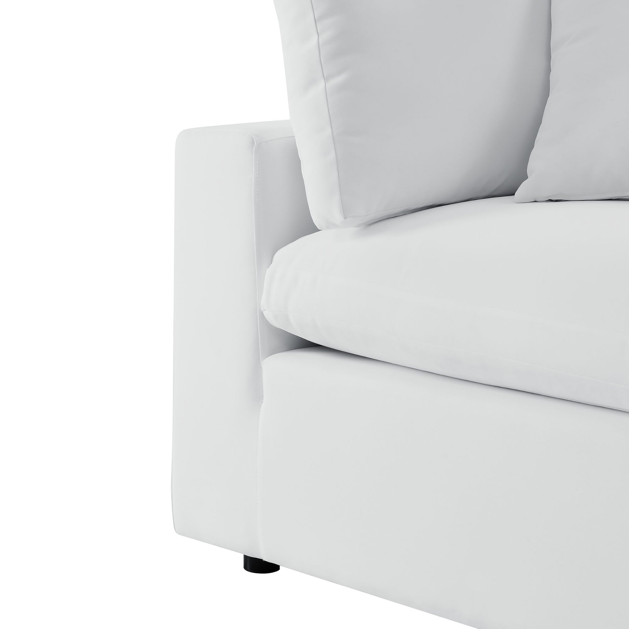 Commix Outdoor Sectional Sofa - 5-Piece Sunbrella White Collection at Patio Elegance