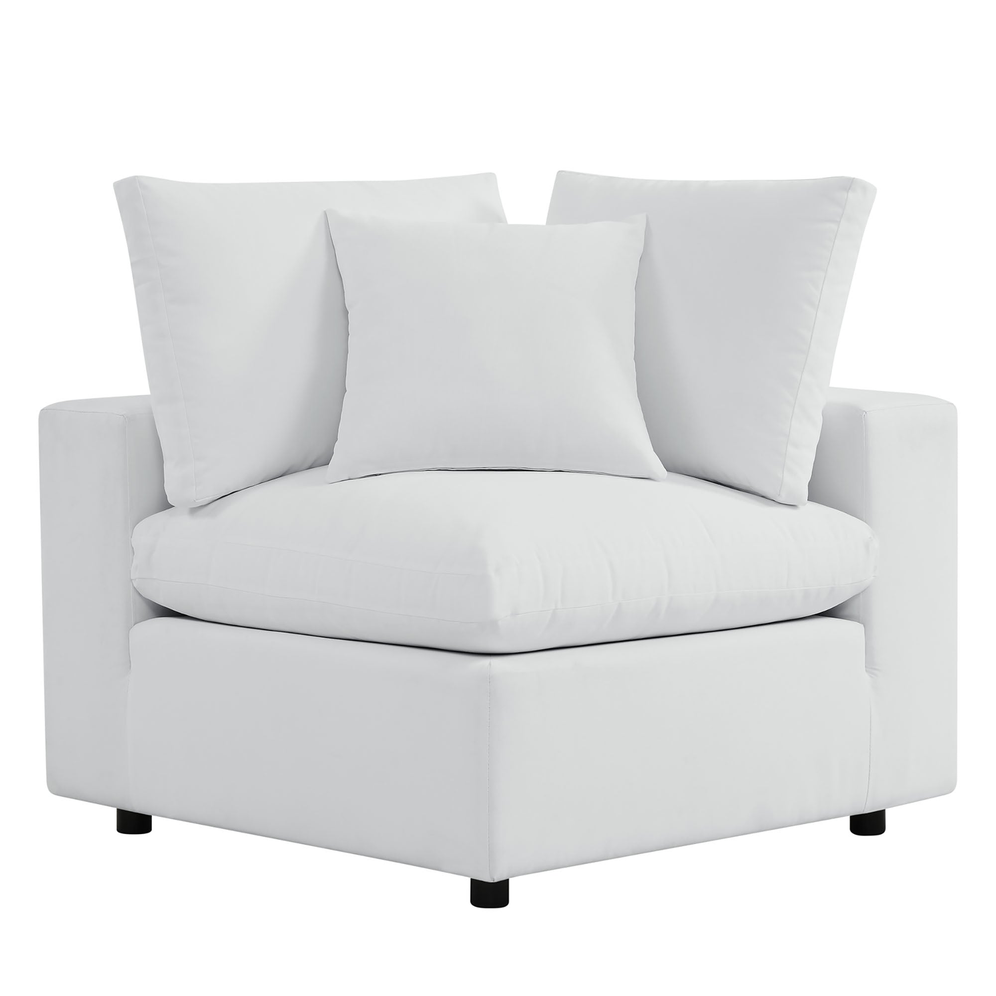 Commix Outdoor Sectional Sofa - 5-Piece Sunbrella White Collection at Patio Elegance