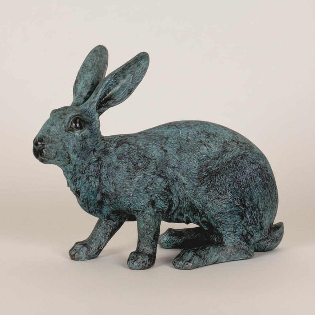 Bunny Rabbit Table-top Bronze Statue