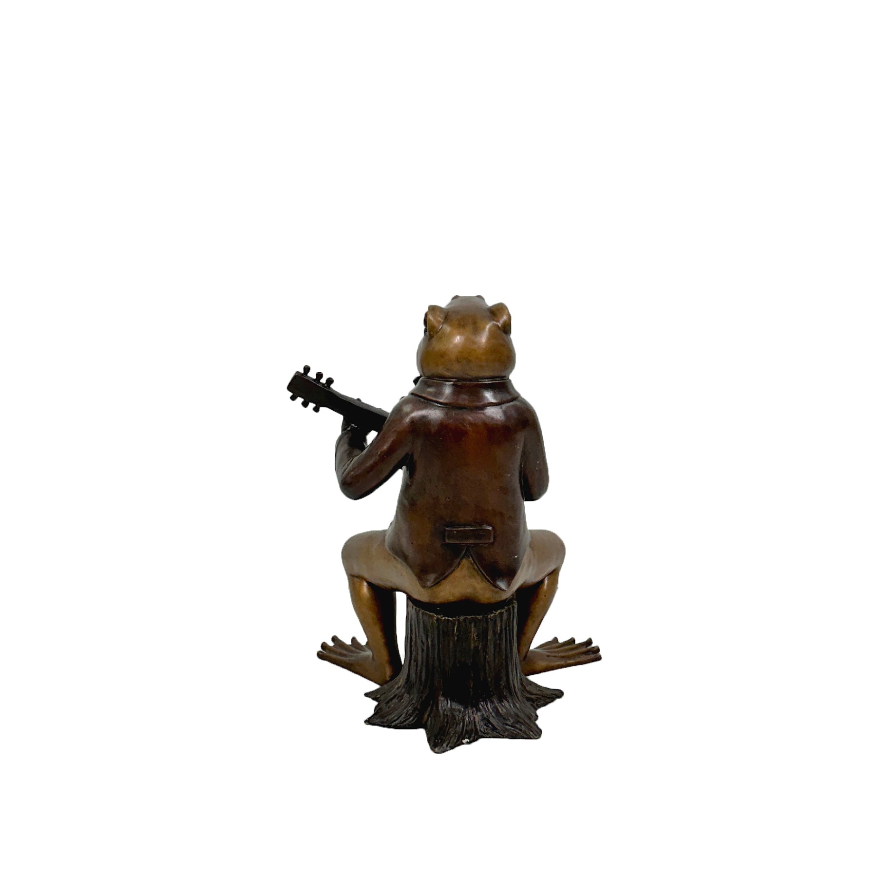Frog Playing Guitar Bronze Sculpture